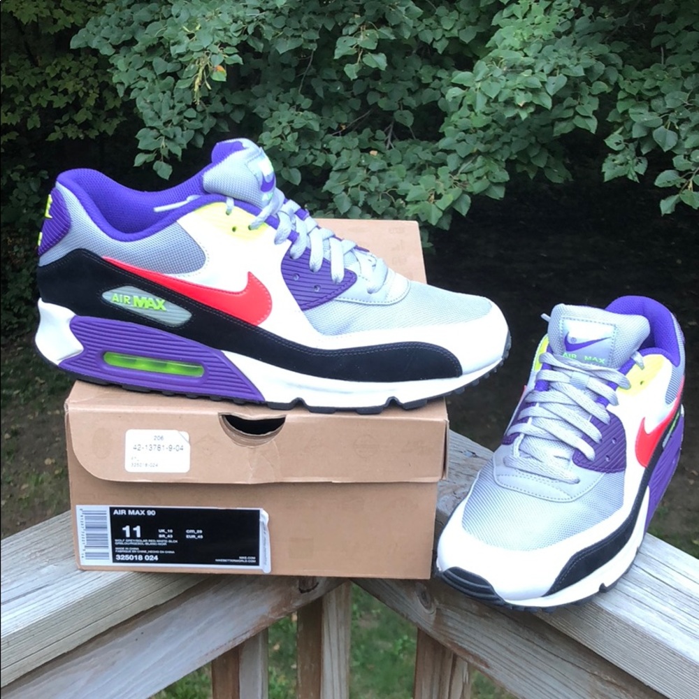 Nike Air Max 90 | Size 11 Gray Purple White Black